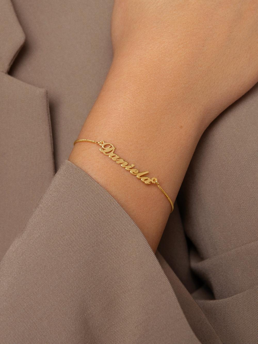 singularu Pulsera Personalizada Carrie Plata Baño Oro Descuentos del mes
