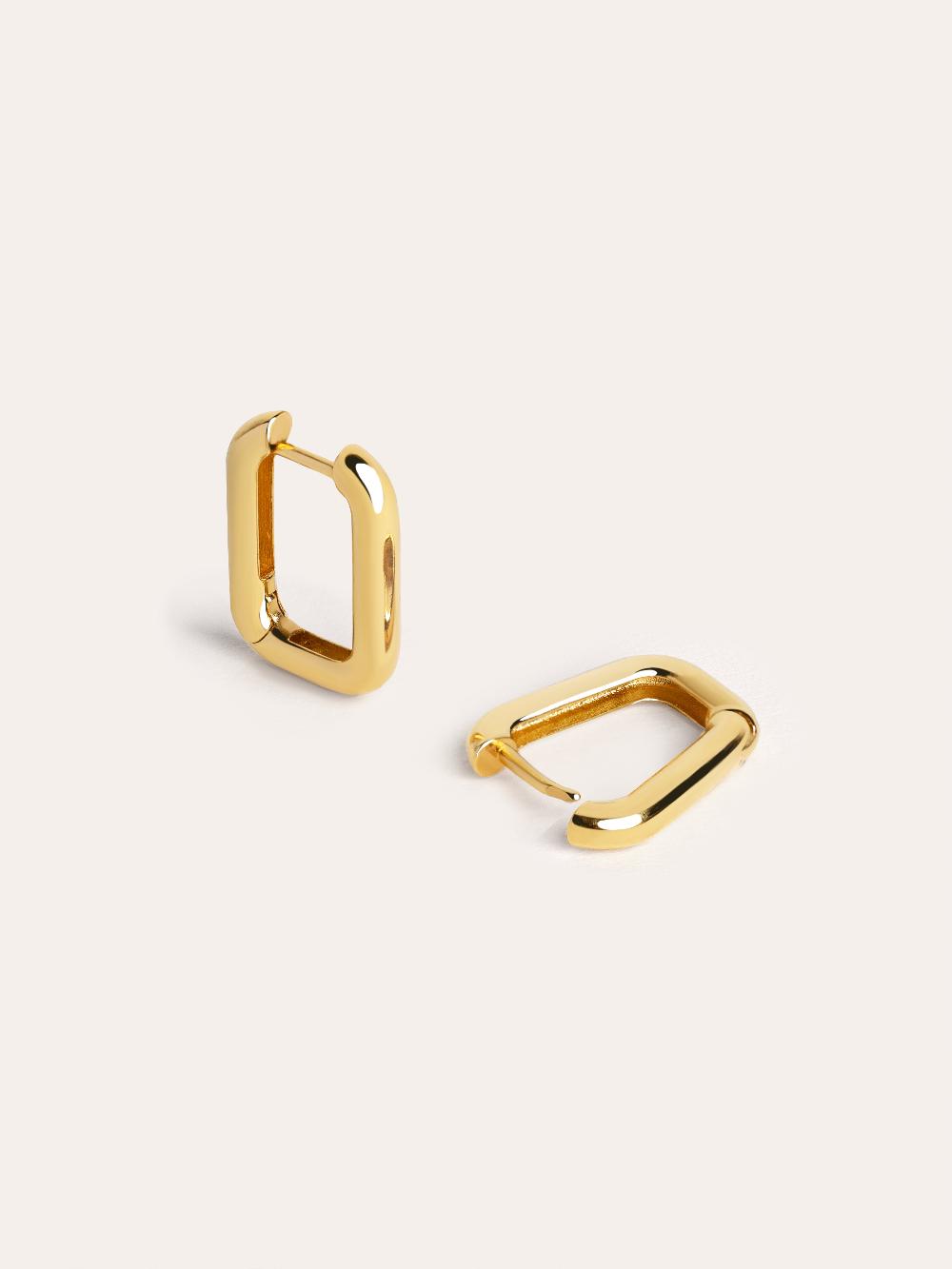 singularu Pendientes Aro Mini Pipe Baño Oro 2025