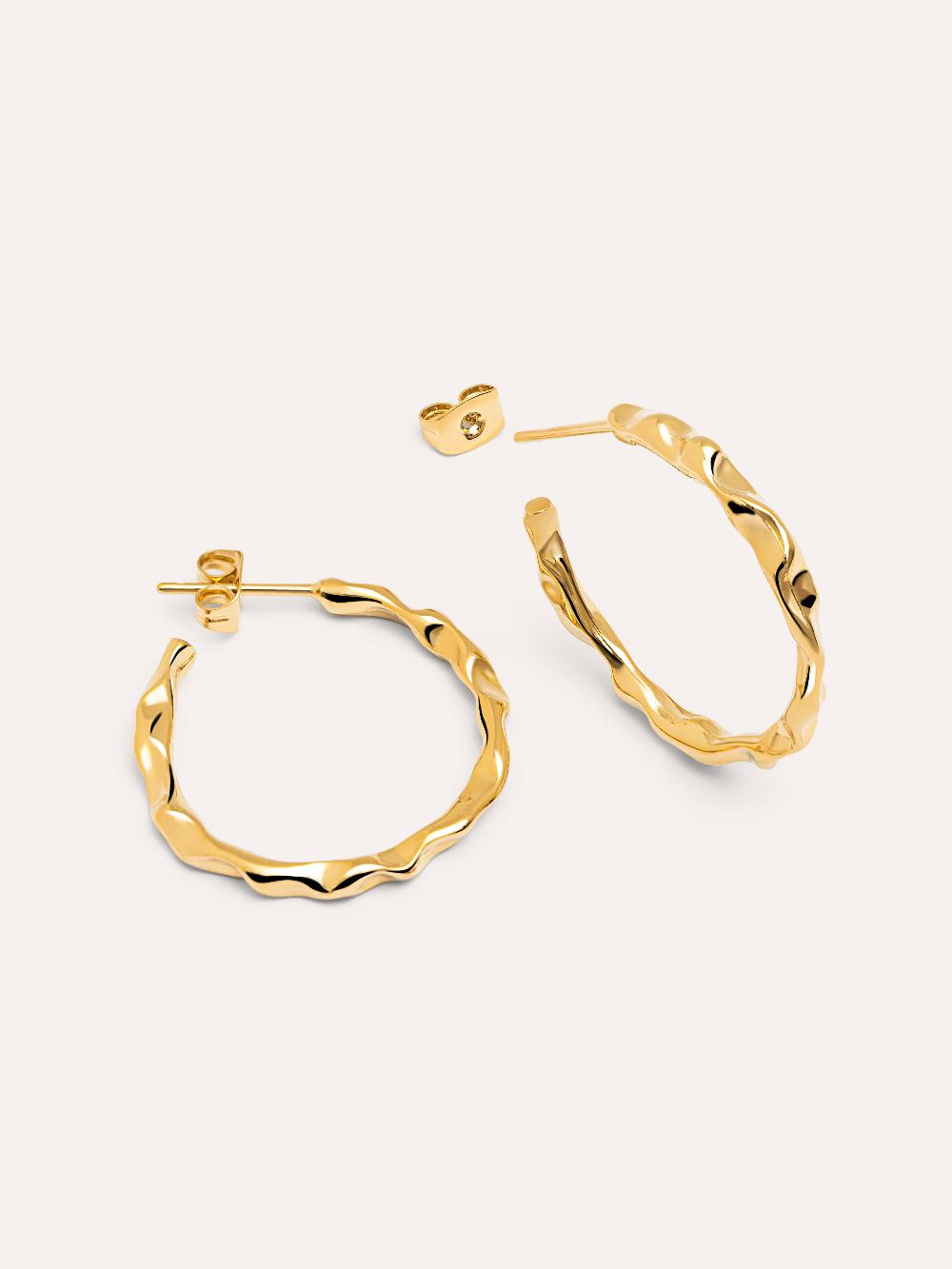 singularu Pendientes Aro Lake Baño Oro Outlet