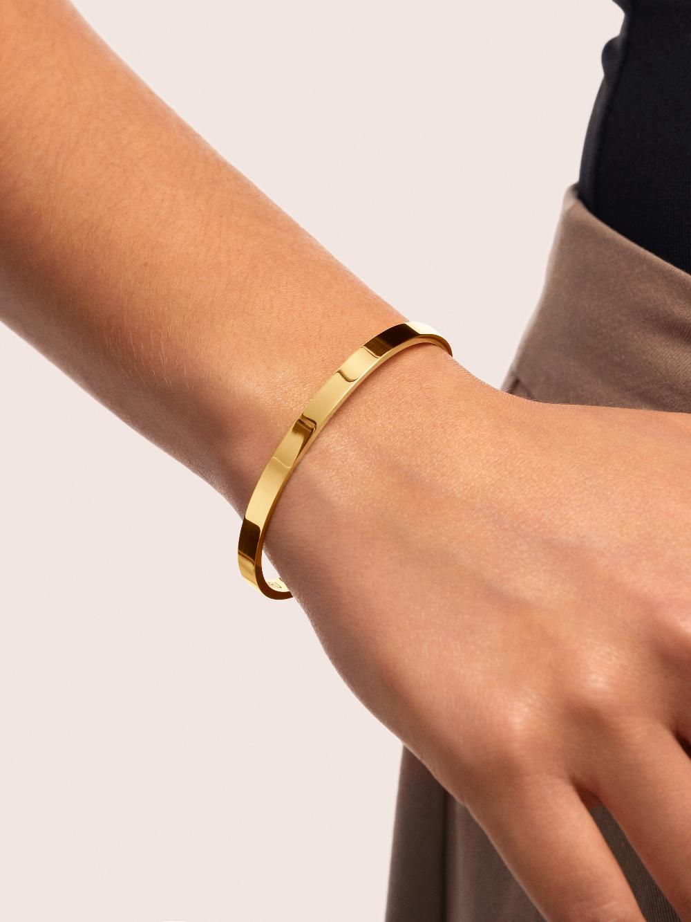 singularu Brazalete Plate Acero Baño Oro En oferta