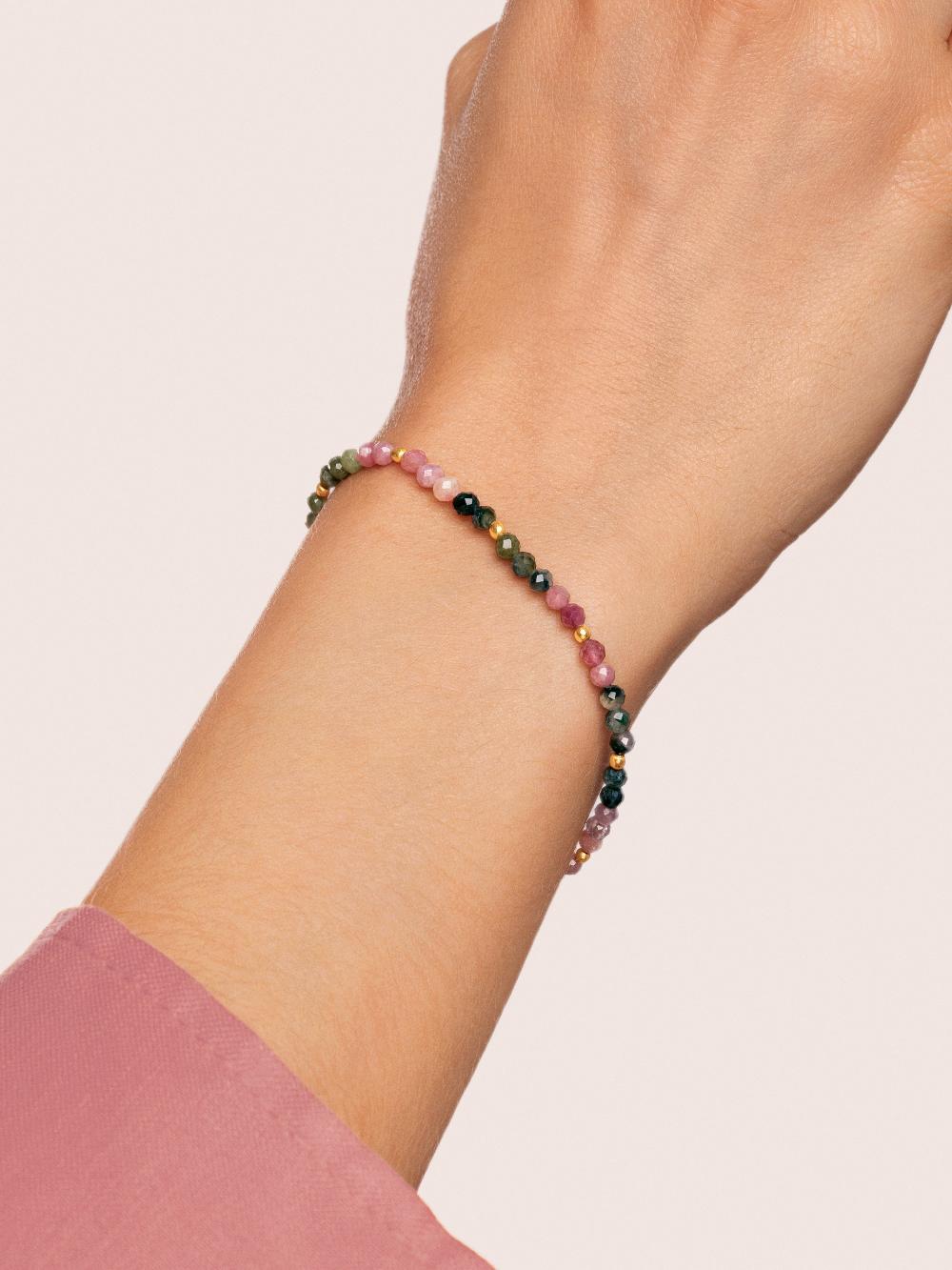 singularu Pulsera Altea Dots Tourmaline Syra Acero Baño Oro Tienda