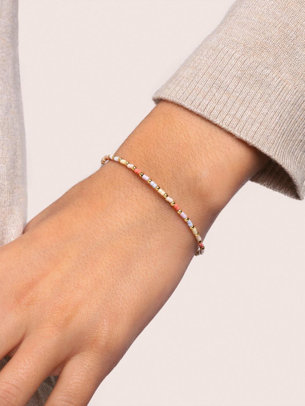 singularu Pulsera Floral Colors Acero Baño Oro Liquidación