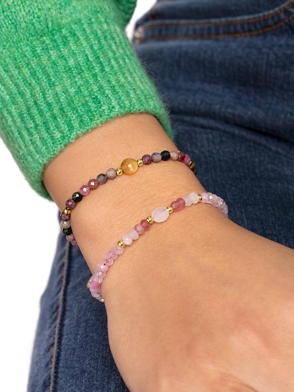 singularu Pulsera Amulet Cats Eye Acero Baño Oro Rebajas online