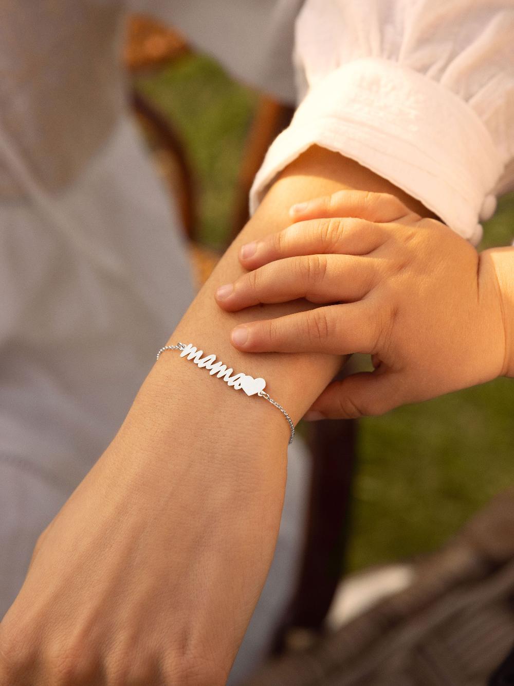 singularu Pulsera Mamá Heart Plata Envío gratis