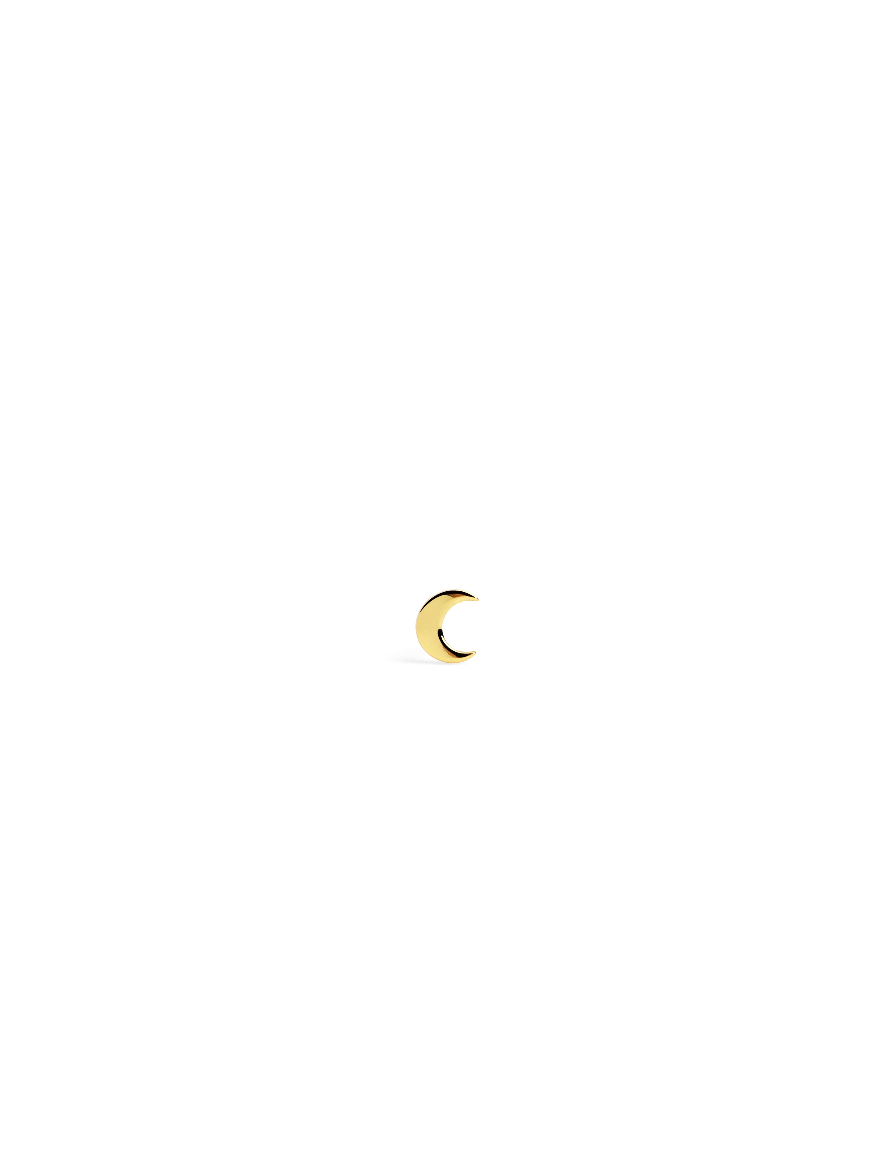 singularu Pendiente Suelto Mini Moon Plata Baño Oro Solo queda un día