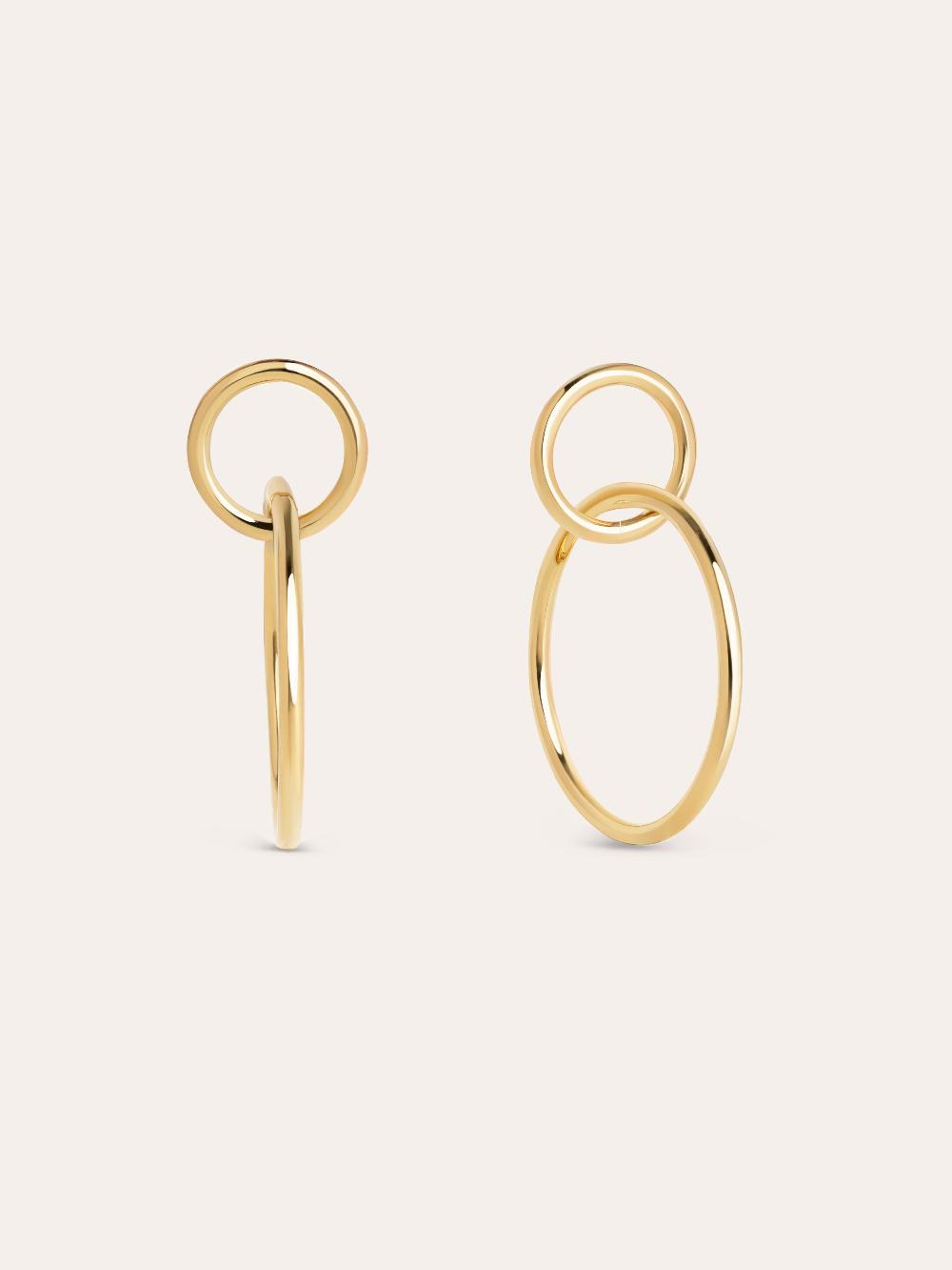 singularu Pendientes Sister Baño Oro