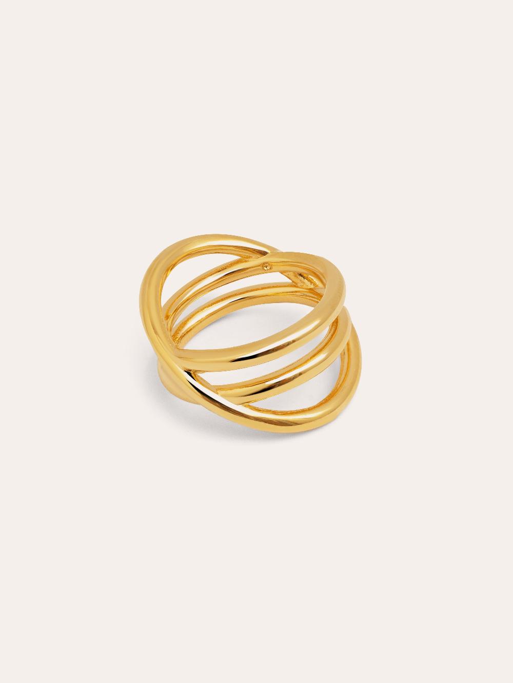 singularu Anillo Trinity Baño Oro Precios de Black Friday