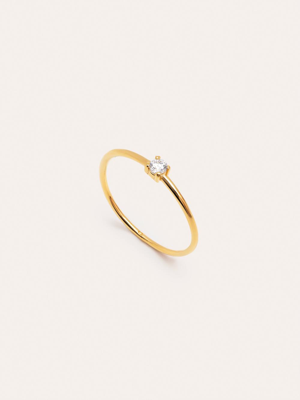 singularu Anillo Single Spark Plata Baño Oro Descuento por venta flash