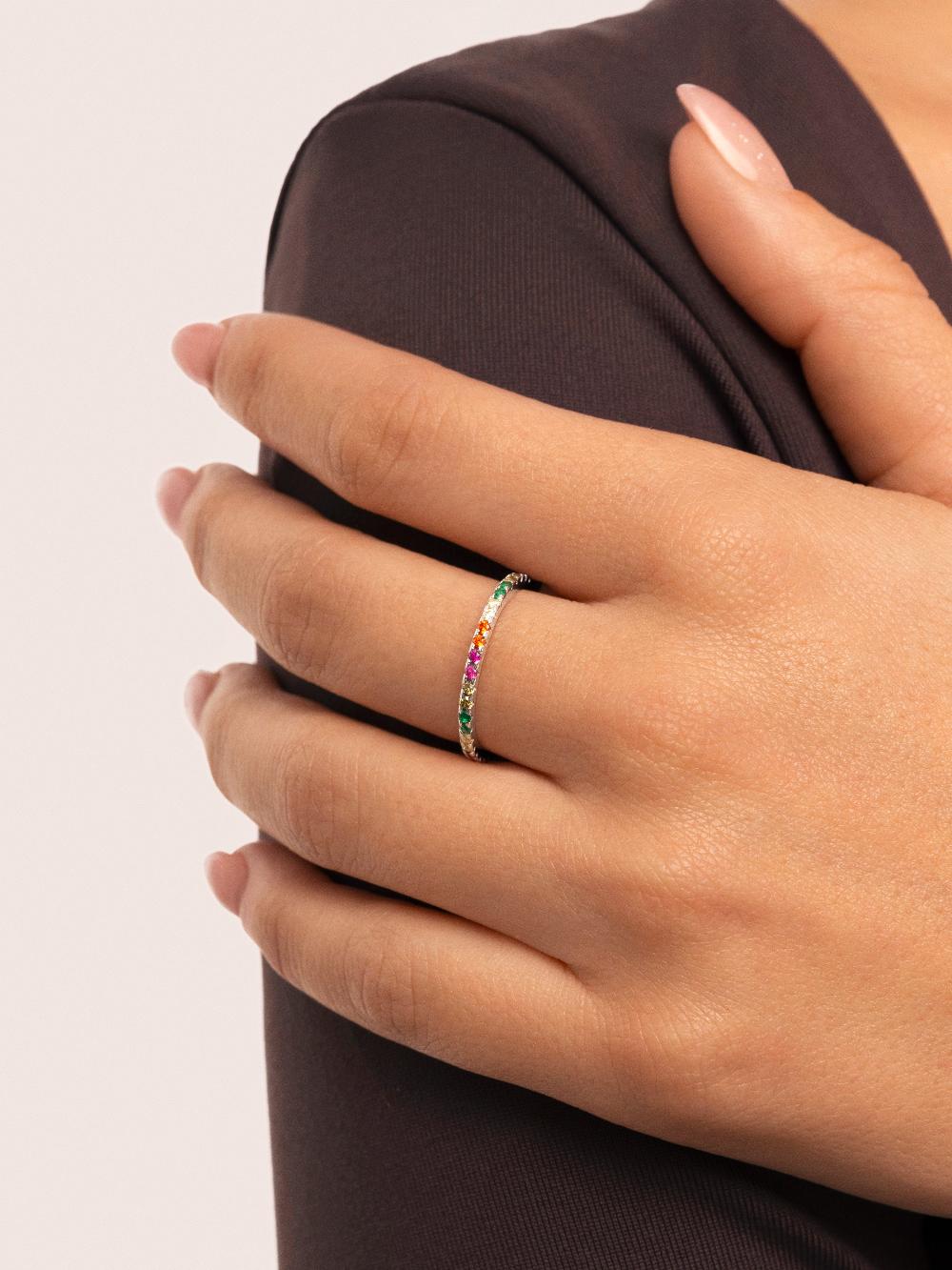 singularu Anillo Cleo Colors Plata Grandes ahorros