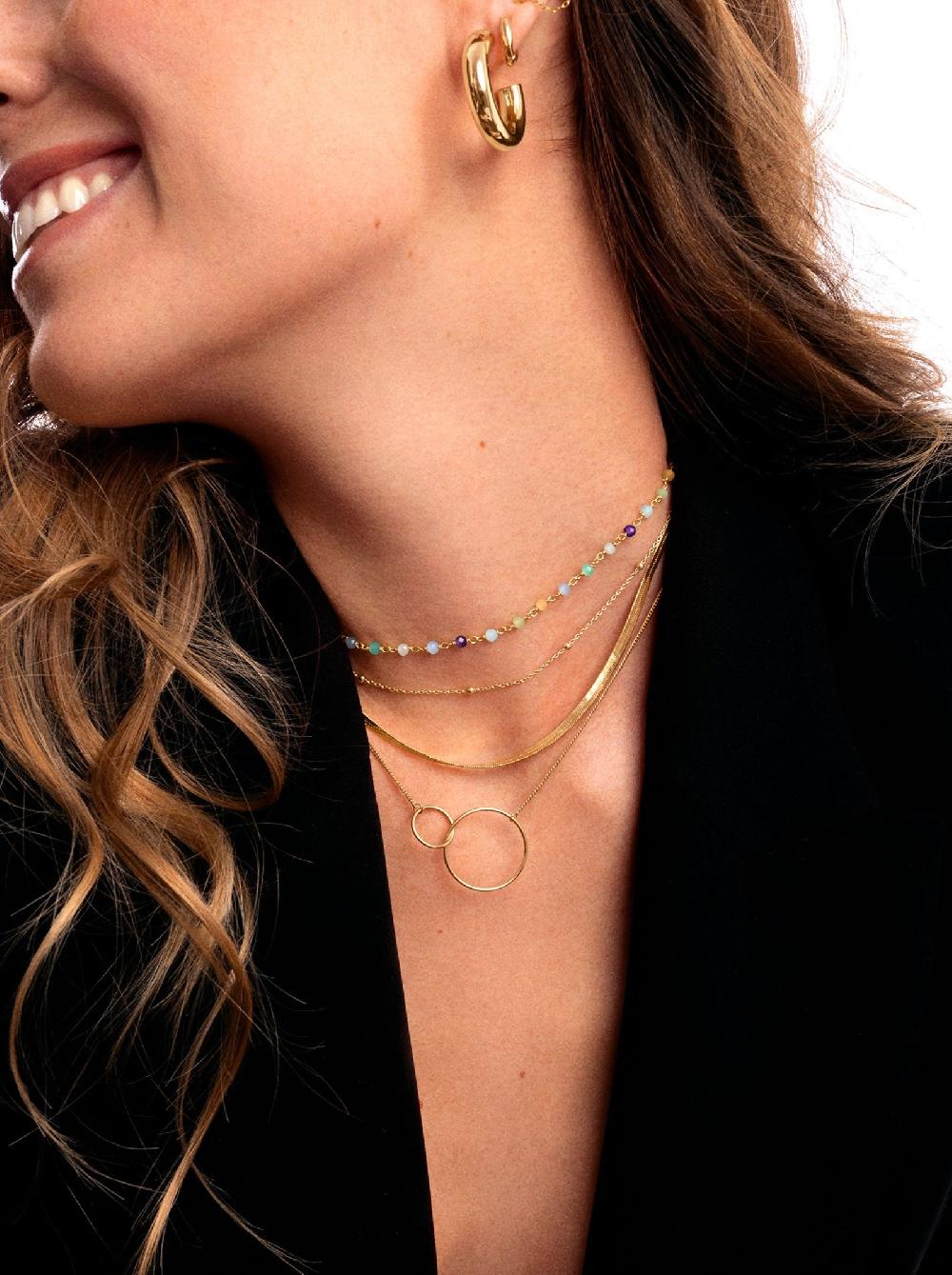 singularu Collar Sister Plata Baño Oro Outlet
