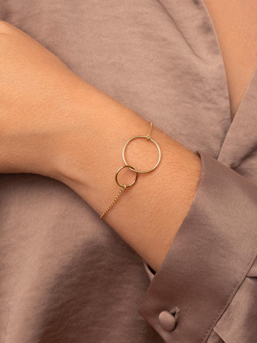singularu Pulsera Sister Plata Baño Oro Ventas relámpago