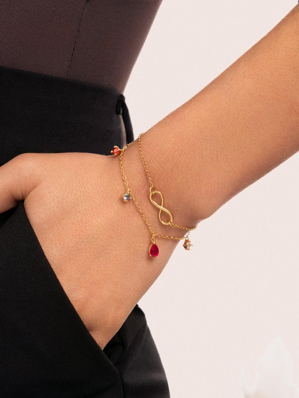 singularu Pulsera Infinito Plata Baño Oro Envío gratis