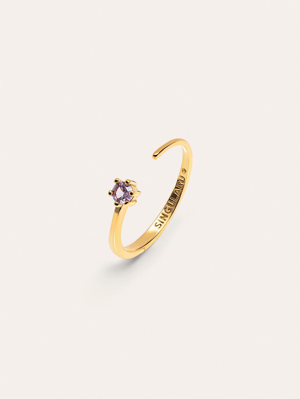 singularu Anillo Sophie Lavande Plata Baño Oro Limitado a 3 días