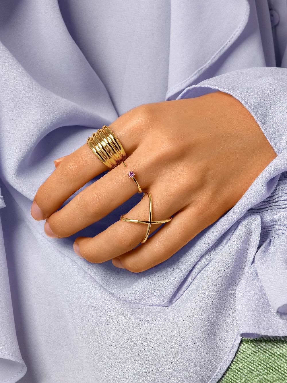 singularu Anillo Sophie Lavande Plata Baño Oro Limitado a 3 días