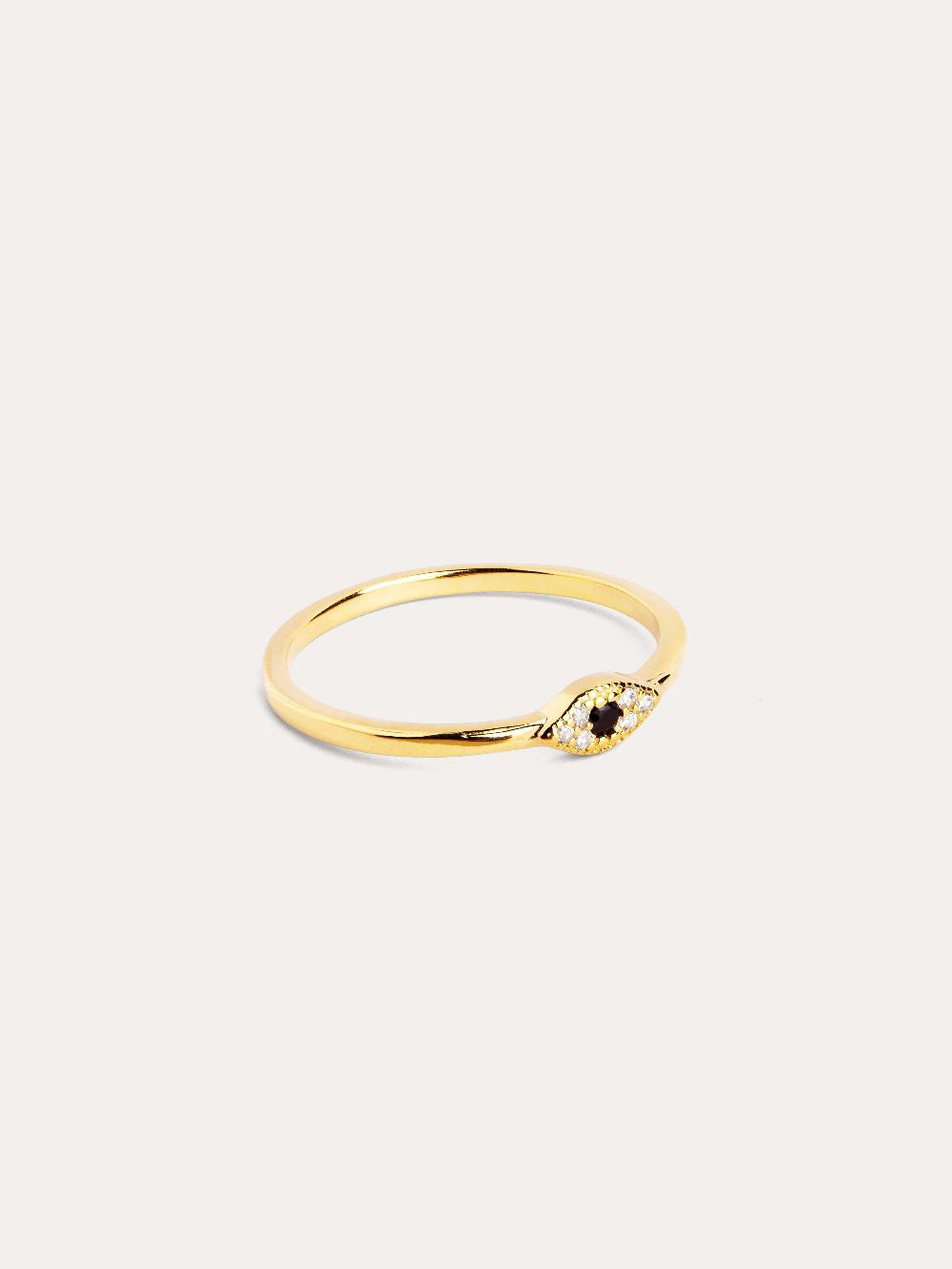 singularu Anillo Ojo de Horus Plata Baño Oro