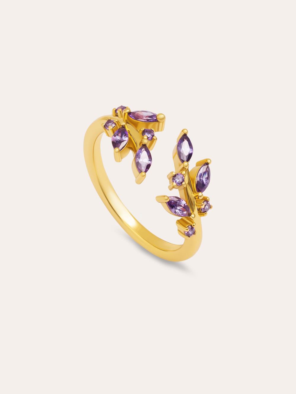 singularu Anillo Buganvilla Plata Baño Oro Descuentos del mes