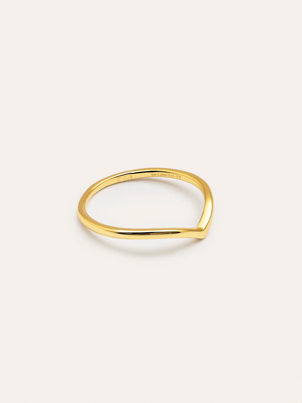 singularu Anillo Peak Plata Baño Oro