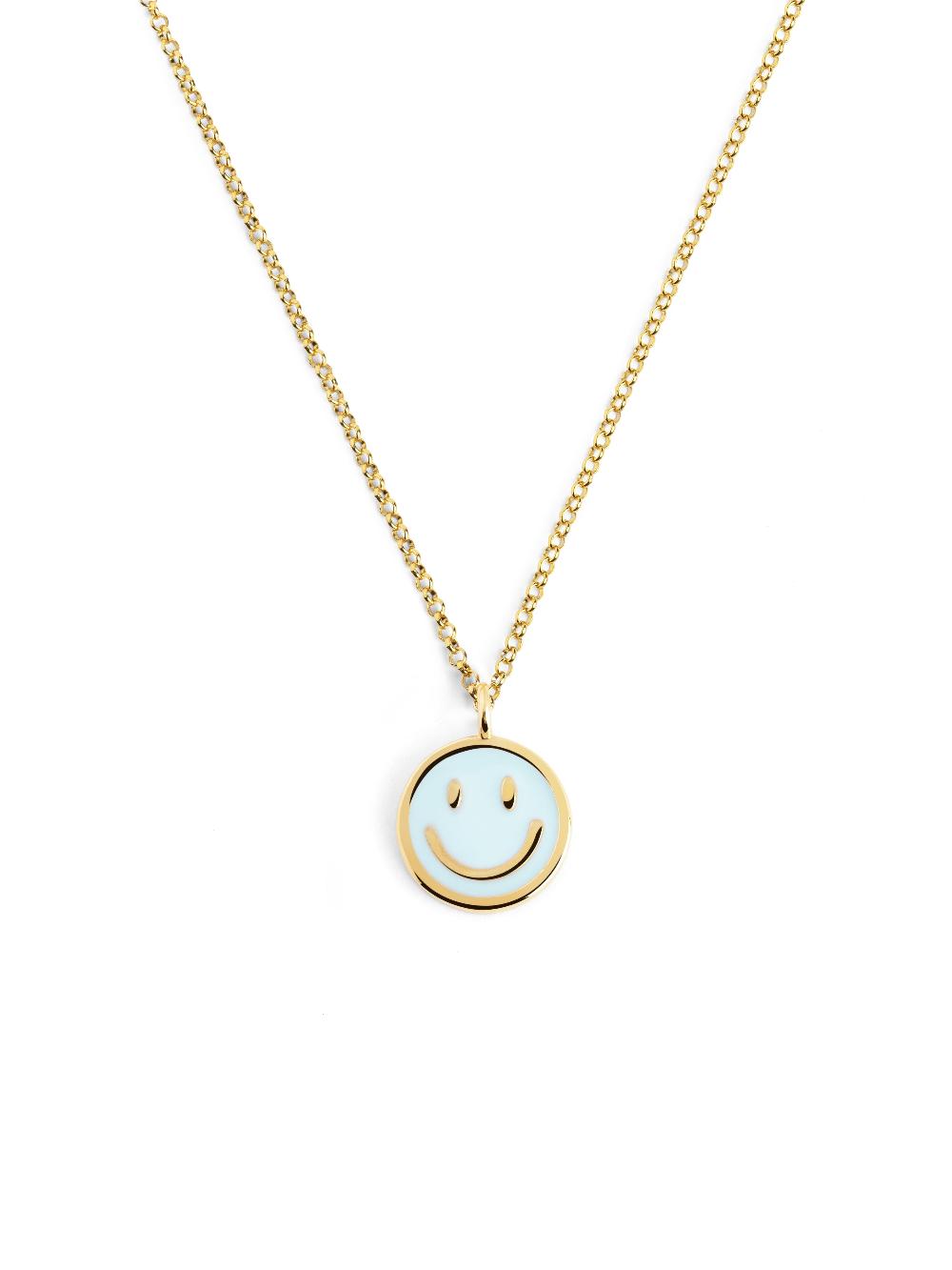 singularu Collar Smiley Sky Enamel Baño Oro Grandes ahorros