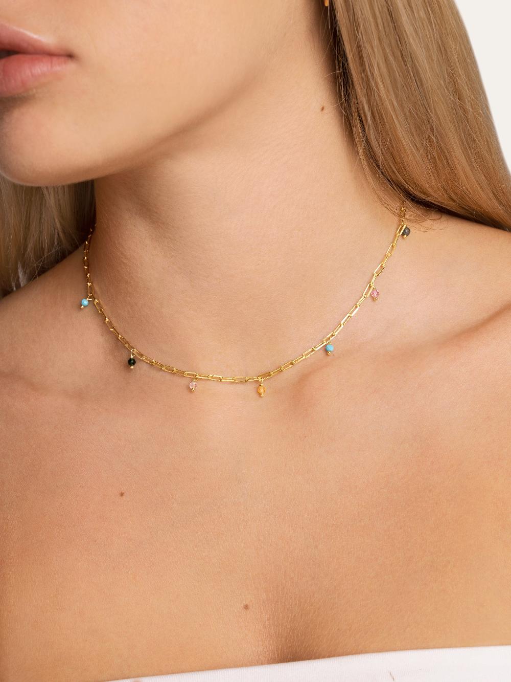 singularu Collar Chic Colors Plata Baño Oro Precio ultrabajo