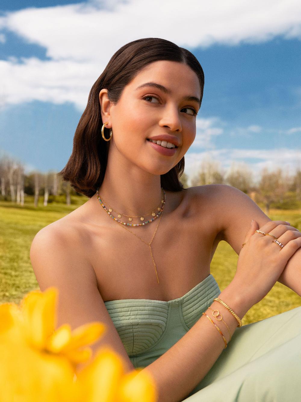 singularu Collar Mini Moons Plata Baño Oro Devoluciones gratuitas