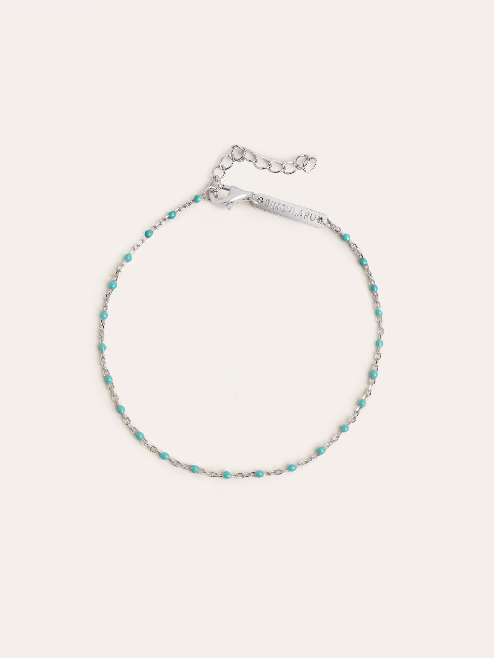 singularu Pulsera Dots Turquoise Enamel Plata