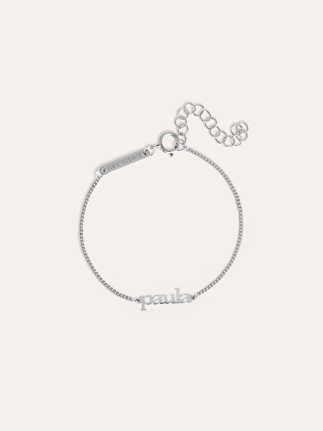 singularu Pulsera Personalizada Monogram Plata