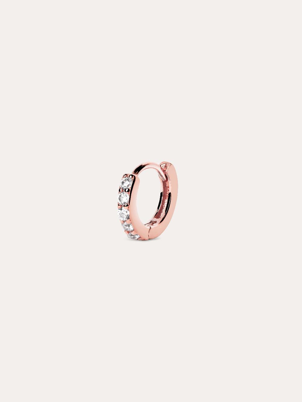 singularu Pendiente Suelto Aro Cleo M Plata Baño Oro Rosa