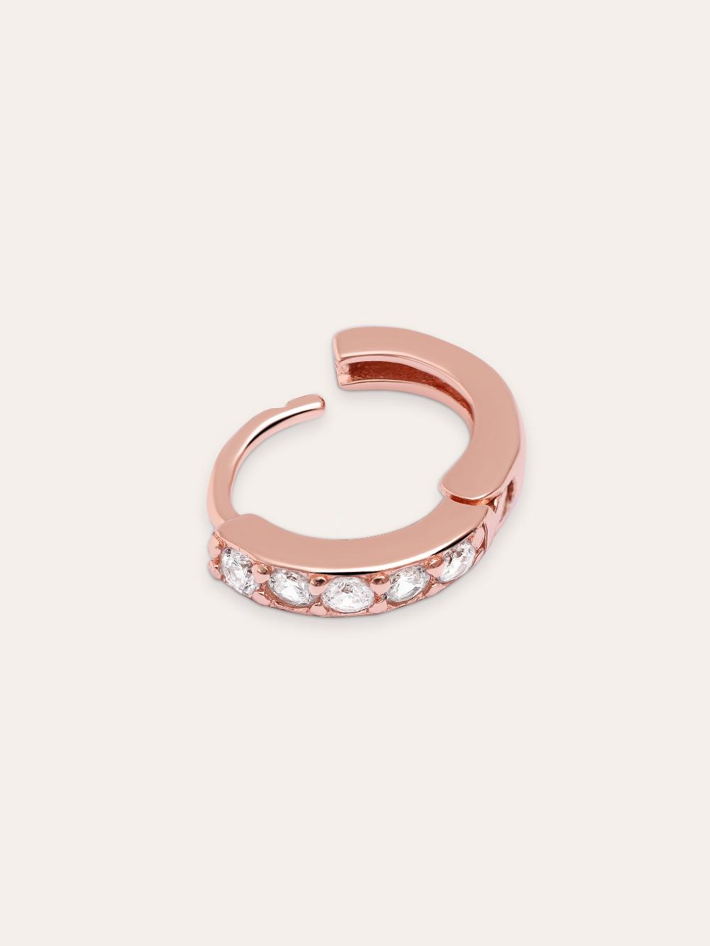 singularu Pendiente Suelto Aro Cleo M Plata Baño Oro Rosa Tienda de fábrica