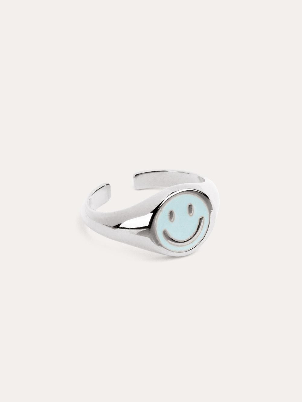 singularu Anillo Smiley Sky Enamel
