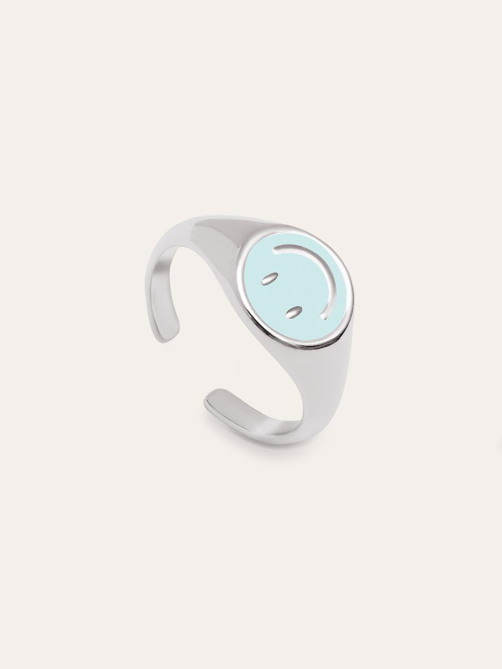 singularu Anillo Smiley Sky Enamel En oferta