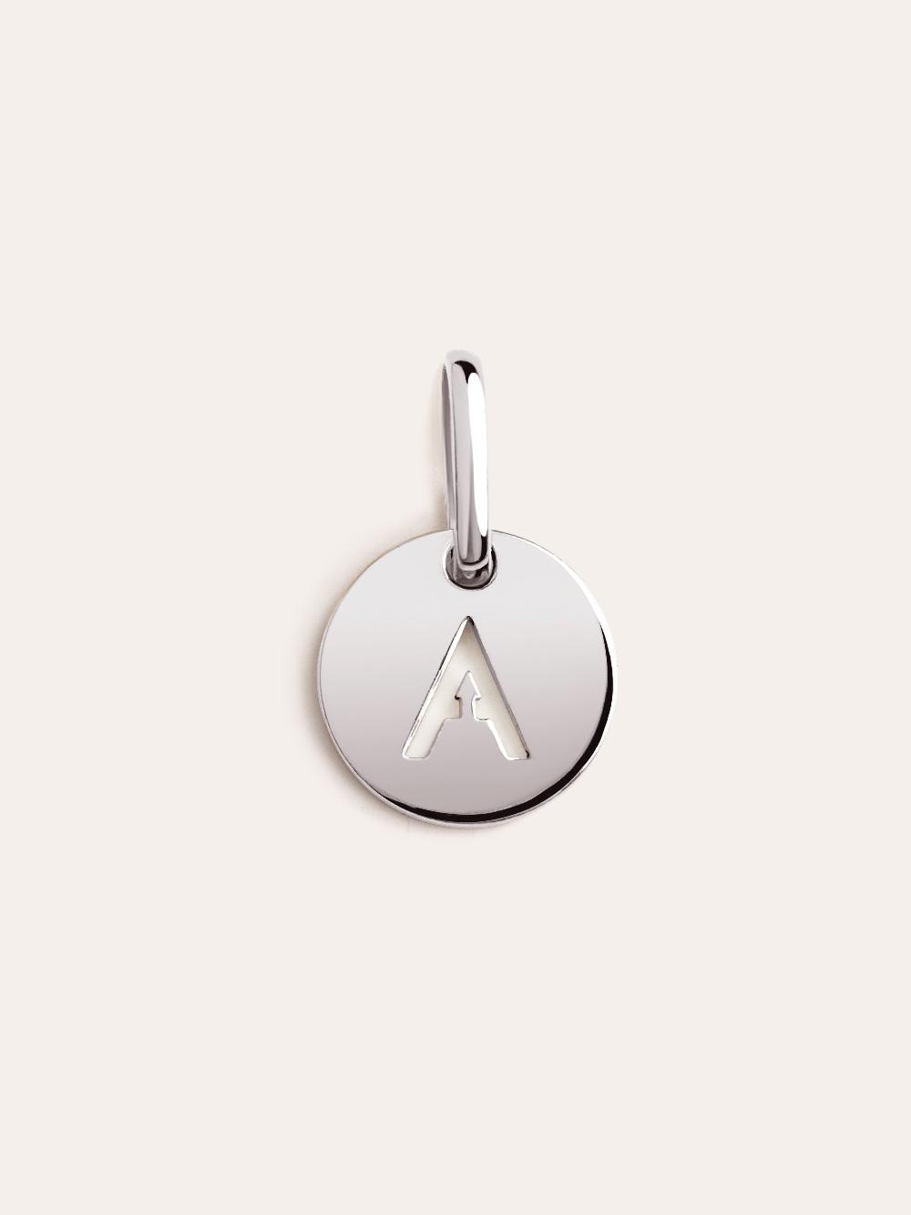 singularu Mini Medallion Letter Plata