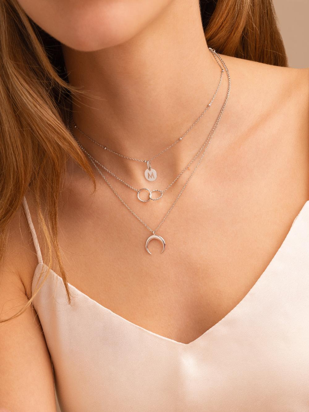 singularu Mini Medallion Letter Plata Rebajas
