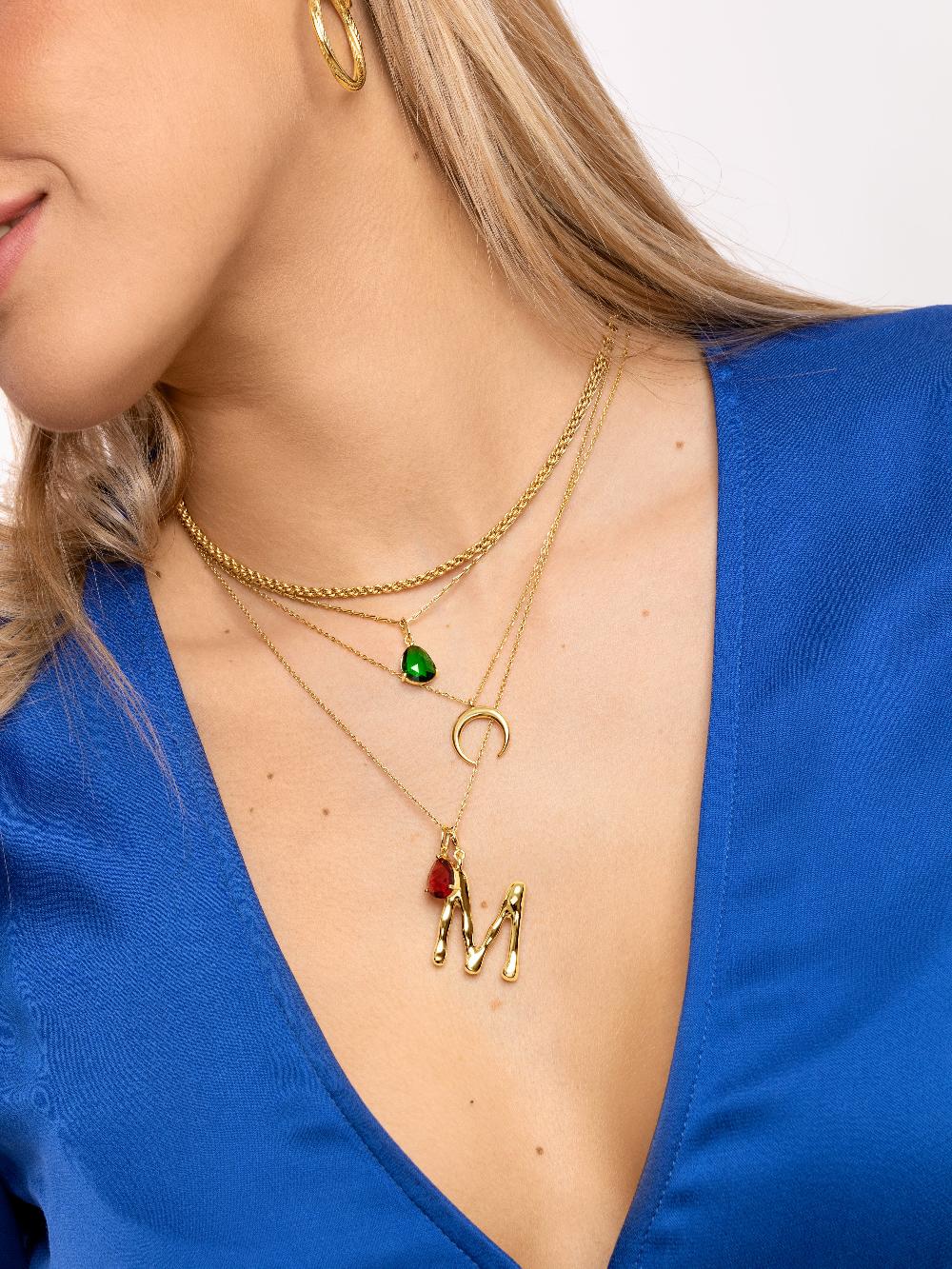 singularu Collar Moonset Plata Baño Oro Ofertas
