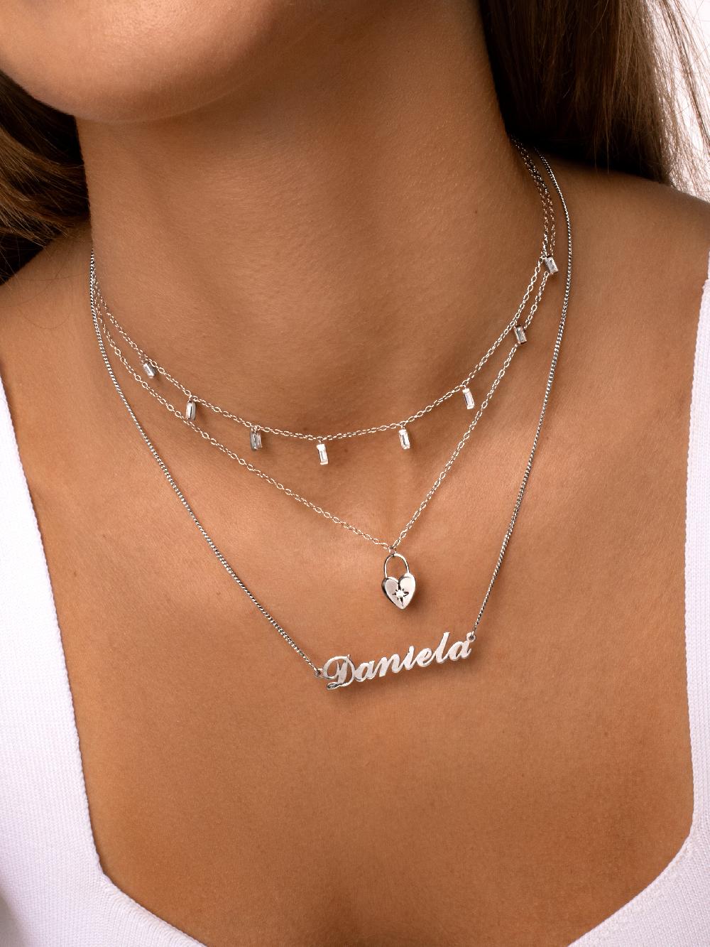 singularu Collar Personalizado Carrie Plata En oferta