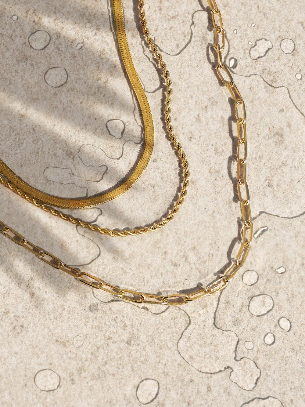singularu Collar Cord Acero Baño Oro Los más vendidos