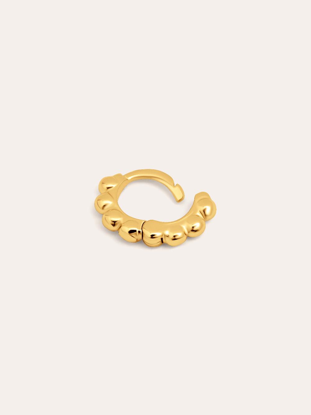 singularu Pendiente Suelto Pebbles S Plata Baño Oro Tienda