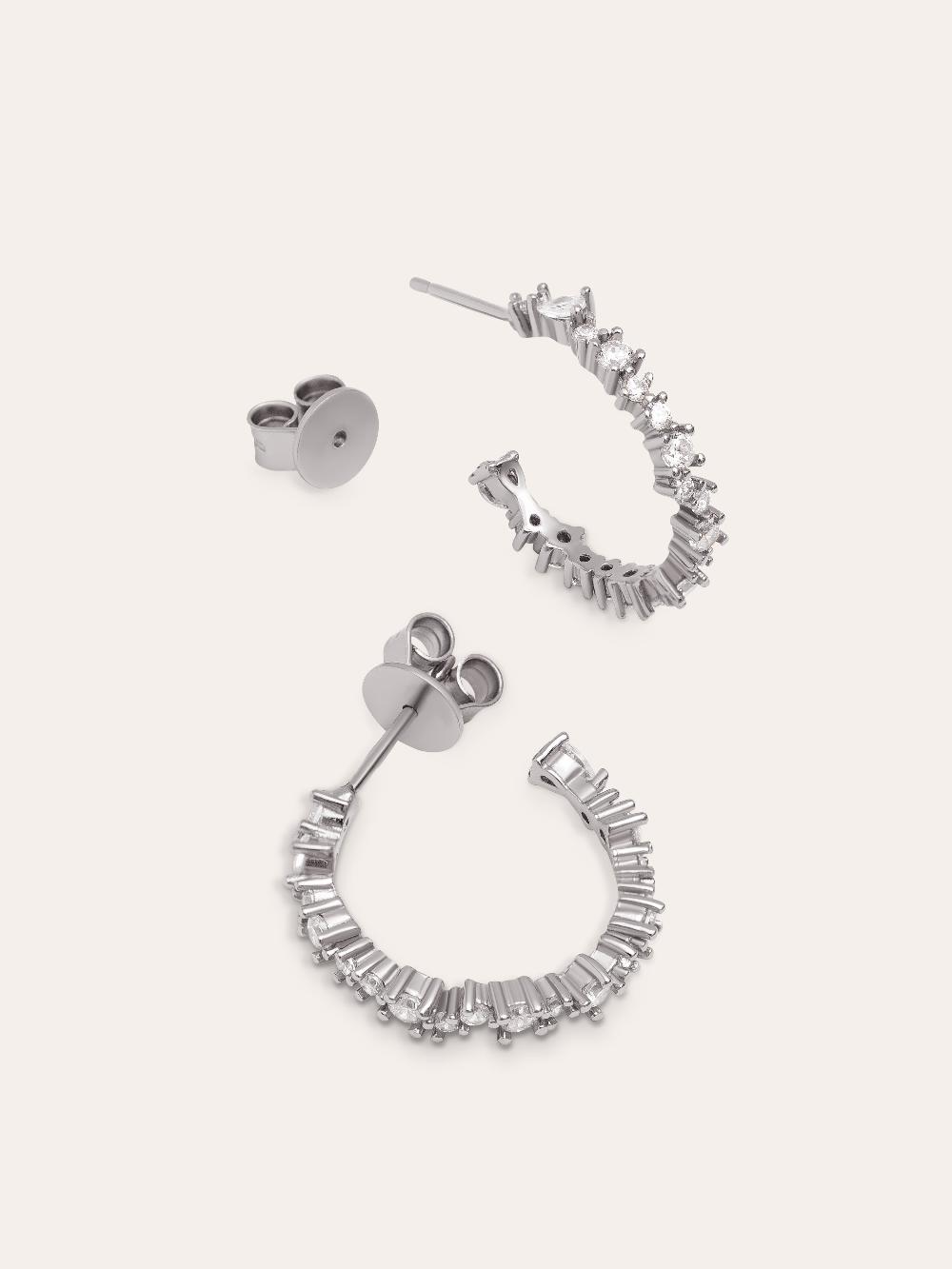 singularu Pendientes Aro Estellar White Plata ÚLTIMAS EDICIONES