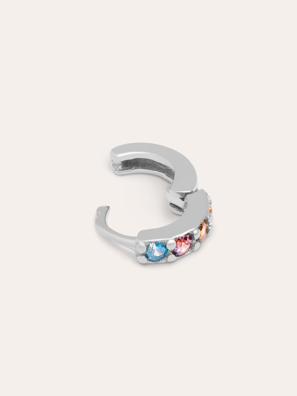 singularu Pendiente Suelto Aro Cleo S Colors Plata Precio de fábrica