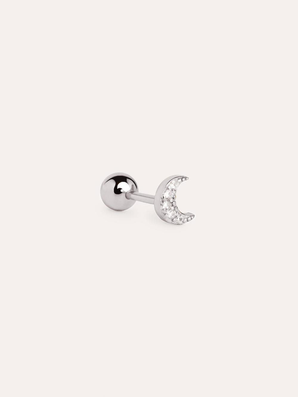 singularu Pendiente Suelto Mini Moon Spark Plata