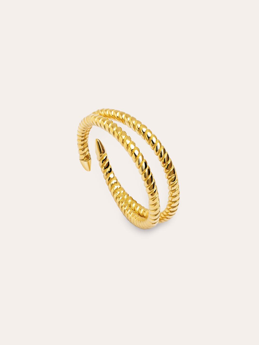 singularu Anillo Doble Twist Plata Baño Oro Precios de Black Friday