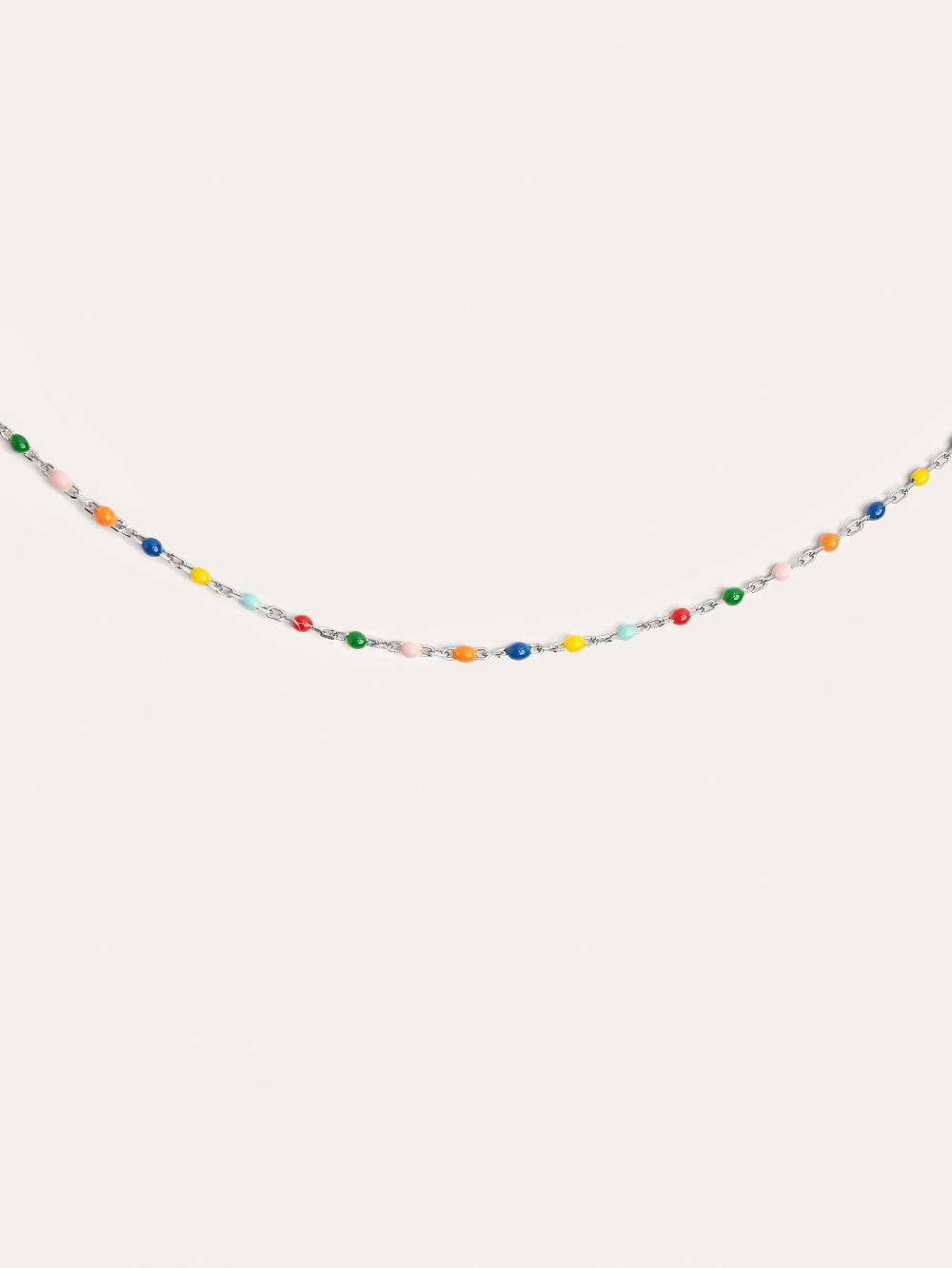singularu Collar Dots Colors Enamel Plata