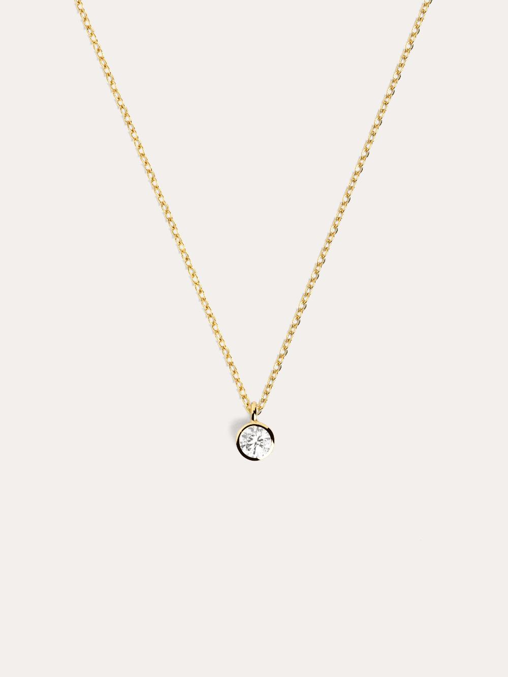 singularu Collar Single Spark Plata Baño Oro