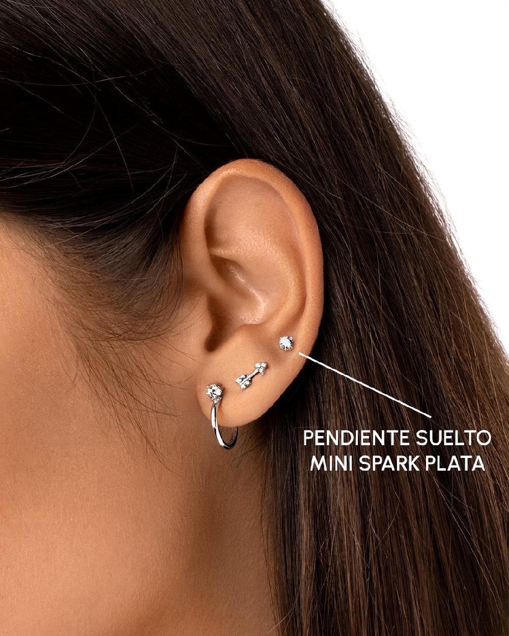 singularu Pendiente Suelto Mini Spark Plata Los más vendidos
