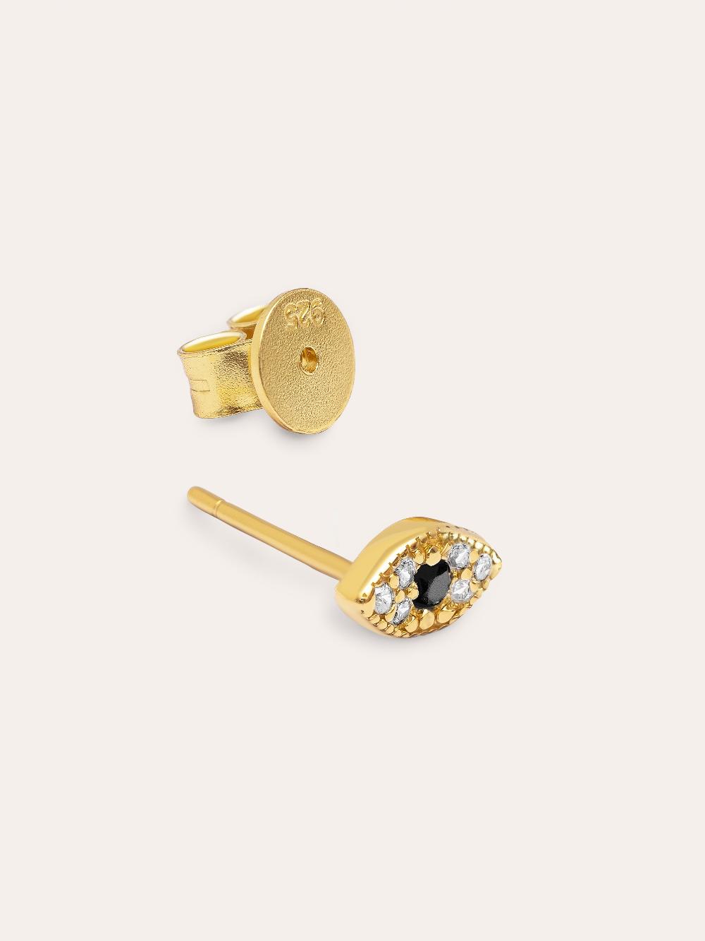 singularu Pendiente Suelto Ojo de Horus Plata Baño Oro Tienda