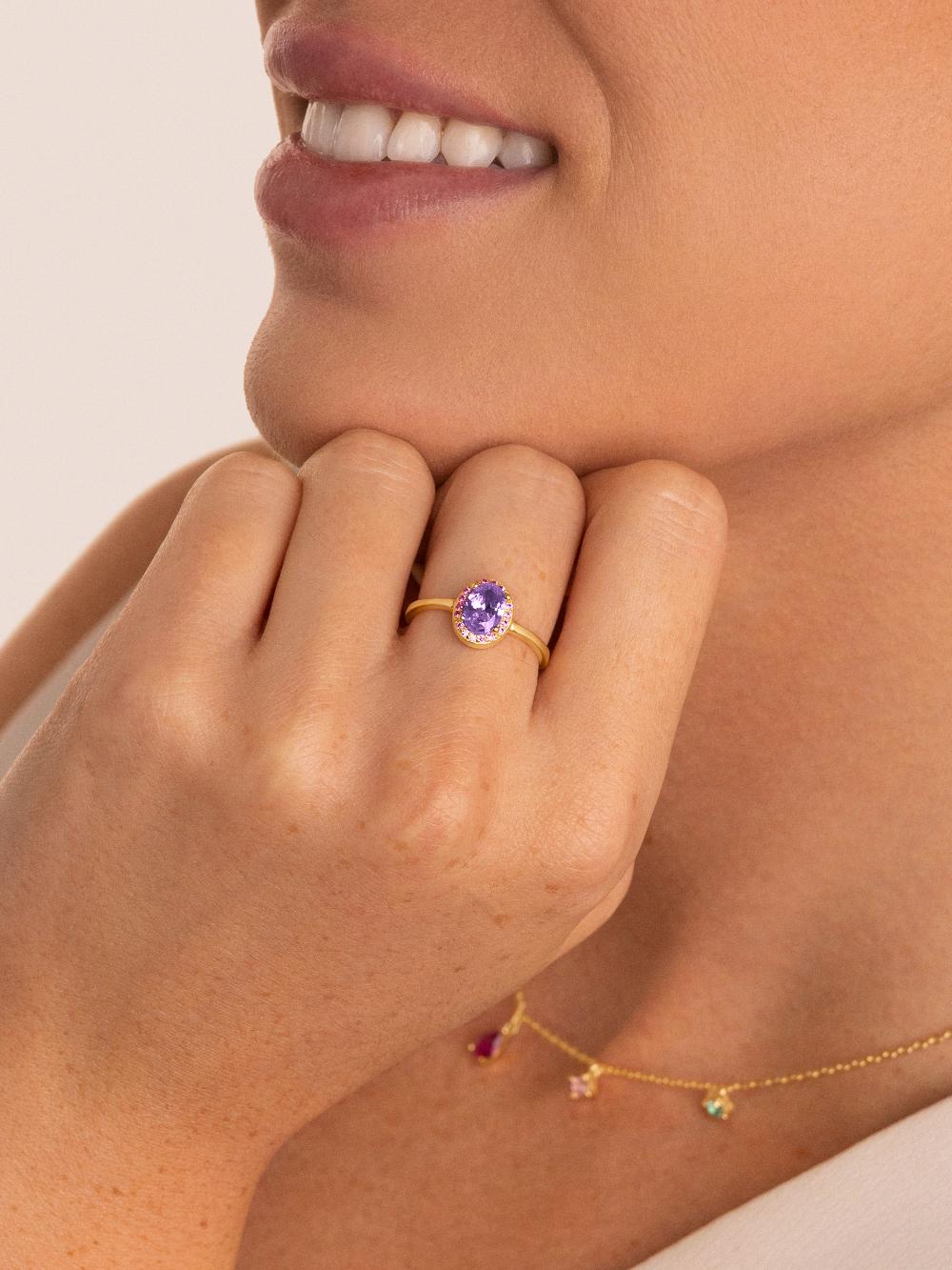 singularu Anillo Grape Colors Plata Baño Oro Envío gratis
