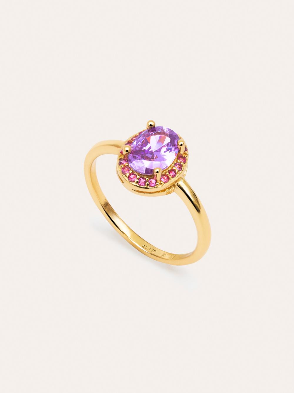 singularu Anillo Grape Colors Plata Baño Oro Envío gratis