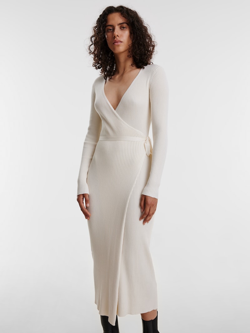 sinned x about you Vestido de punto 'Mailien' EDITED en Beige Blanco Solo hoy