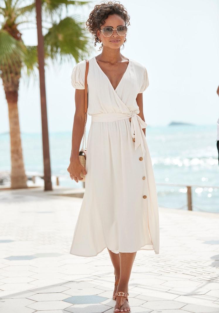 sinned x about you Vestido de playa VIVANCE en Ecru Ahorra y exporta