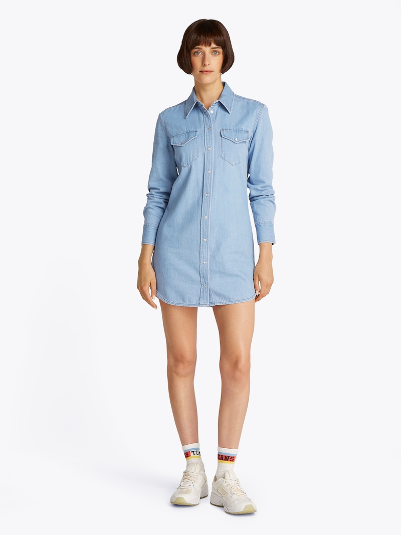 sinned x about you Vestido camisero Tommy Jeans en Azul Denim Ofertas de temporada