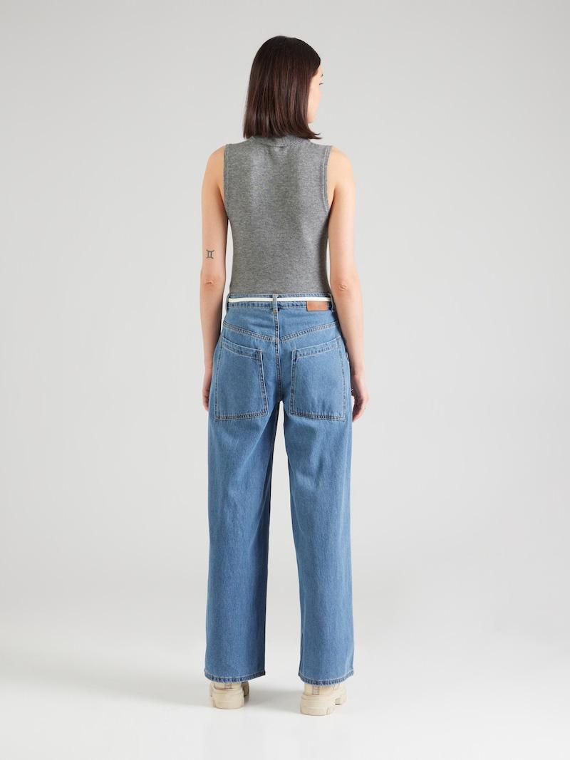 sinned x about you Pierna ancha Vaquero OBJECT en Azul Denim Rebajas top
